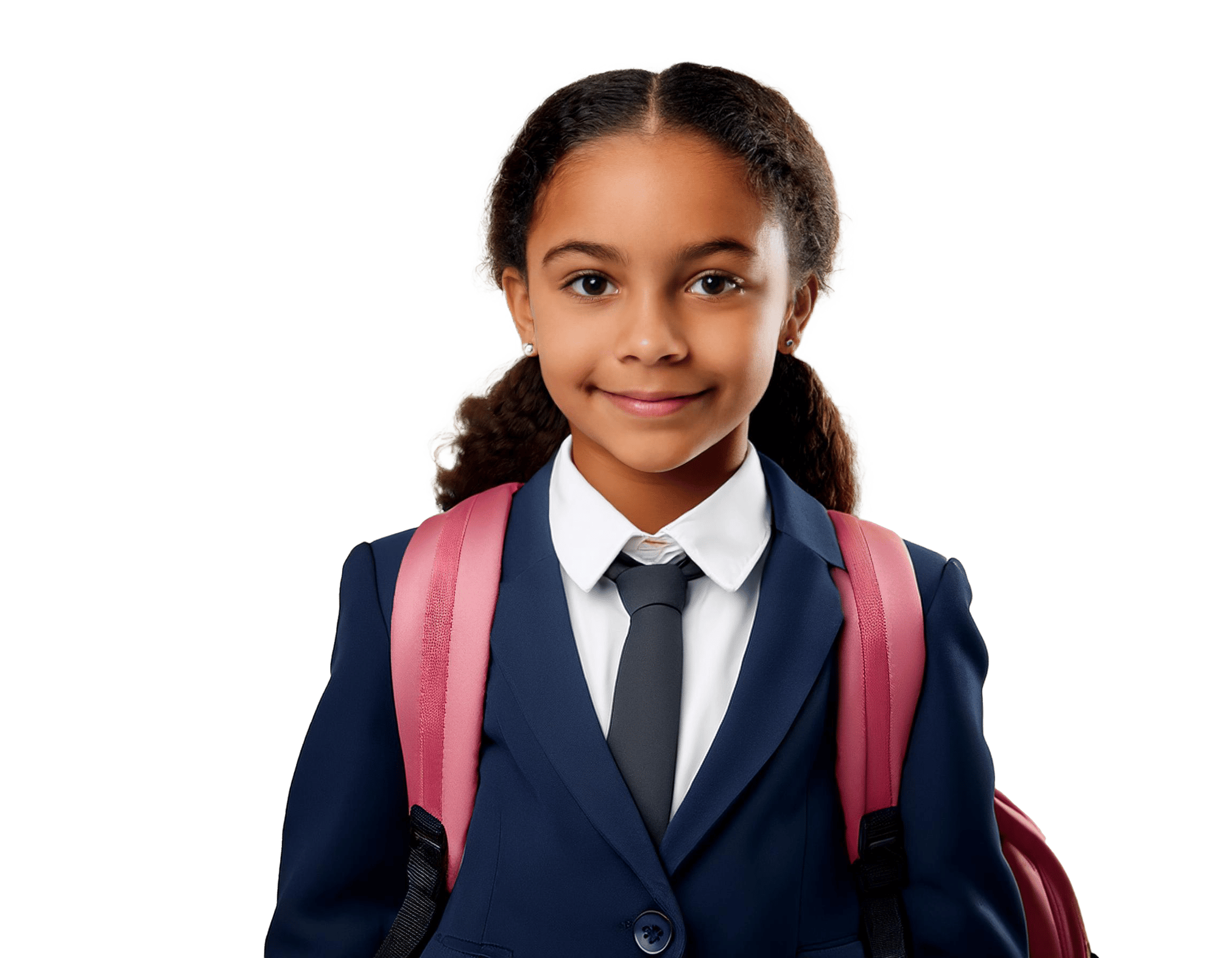 Firefly primary school kid in school uniform, blank background 99776