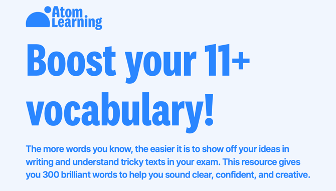 Boost your 11+ vocabulary!