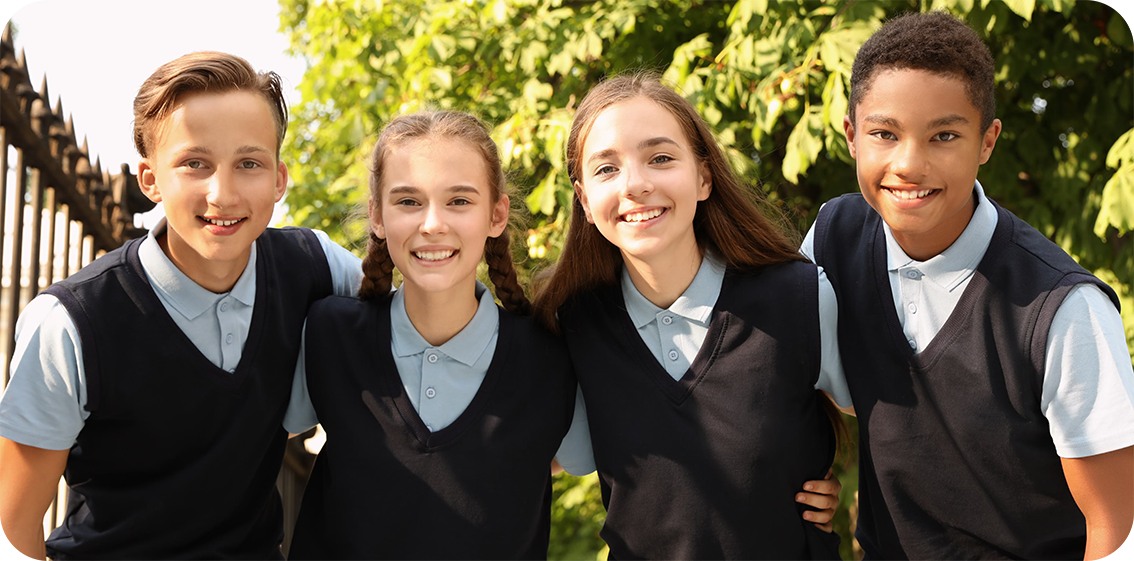 ks3 teens in uniform